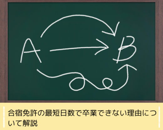 合宿免許の最短日数で卒業できない理由について解説